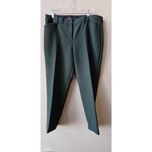 Talbots Womens Pants Dark Green Size 16P Hampshire Ankle Career High Rise Petite